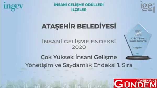 İNGEV'DEN BELEDİYEYE ÖDÜL belediye ödül ataşehir de gündem